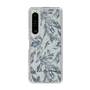 Slim Protection Case［ LAGUNAMOON - BotanicalJacquard - Clear×Black ］