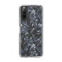 Slim Protection Case［ LAGUNAMOON - BotanicalJacquard - Clear×Black ］