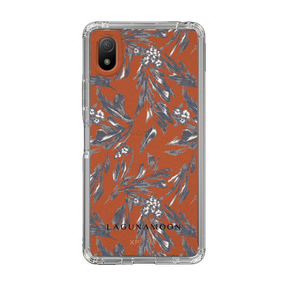 Slim Protection Case［ LAGUNAMOON - BotanicalJacquard - Clear×Black ］