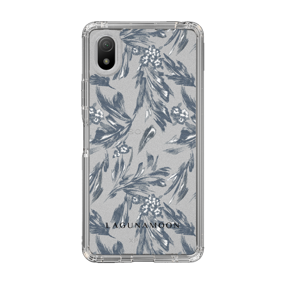 Slim Protection Case［ LAGUNAMOON - BotanicalJacquard - Clear×Black ］