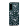 Slim Protection Case［ LAGUNAMOON - BotanicalJacquard - Clear×Black ］