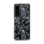 Slim Protection Case［ LAGUNAMOON - BotanicalJacquard - Clear×Black ］