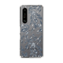 Slim Protection Case［ LAGUNAMOON - BotanicalJacquard - Clear×Black ］