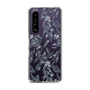 Slim Protection Case［ LAGUNAMOON - BotanicalJacquard - Clear×Black ］