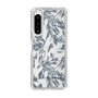 Slim Protection Case［ LAGUNAMOON - BotanicalJacquard - Clear×Black ］