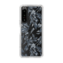 Slim Protection Case［ LAGUNAMOON - BotanicalJacquard - Clear×Black ］