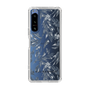 Slim Protection Case［ LAGUNAMOON - BotanicalJacquard - Clear×Black ］