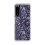 Slim Protection Case［ LAGUNAMOON - BotanicalJacquard - Clear×Black ］