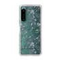 Slim Protection Case［ LAGUNAMOON - BotanicalJacquard - Clear×Black ］
