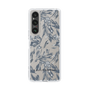 Slim Protection Case［ LAGUNAMOON - BotanicalJacquard - Clear×Black ］