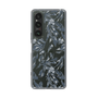 Slim Protection Case［ LAGUNAMOON - BotanicalJacquard - Clear×Black ］