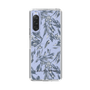 Slim Protection Case［ LAGUNAMOON - BotanicalJacquard - Clear×Black ］