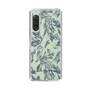 Slim Protection Case［ LAGUNAMOON - BotanicalJacquard - Clear×Black ］