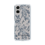 Slim Protection Case［ LAGUNAMOON - BotanicalJacquard - Clear×Black ］