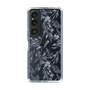 Slim Protection Case［ LAGUNAMOON - BotanicalJacquard - Clear×Black ］