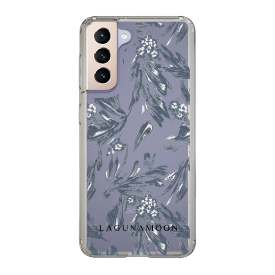 Slim Protection Case［ LAGUNAMOON - BotanicalJacquard - Clear×Black ］