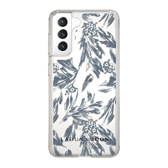 Slim Protection Case［ LAGUNAMOON - BotanicalJacquard - Clear×Black ］