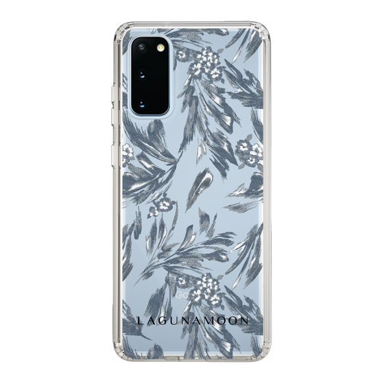 Slim Protection Case［ LAGUNAMOON - BotanicalJacquard - Clear×Black ］