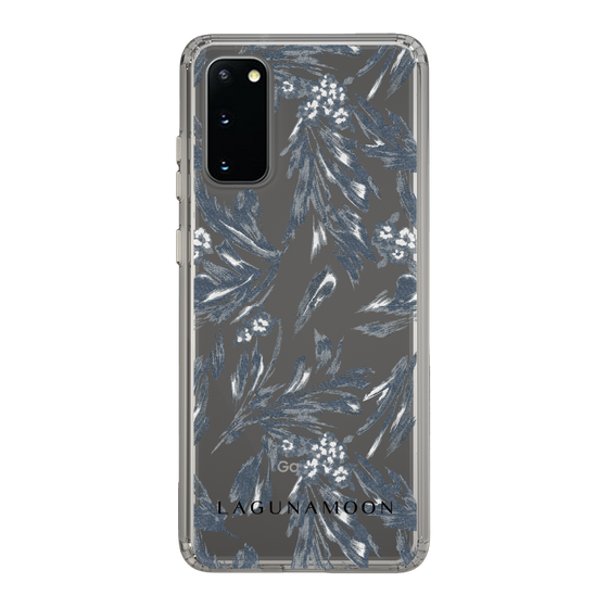 Slim Protection Case［ LAGUNAMOON - BotanicalJacquard - Clear×Black ］