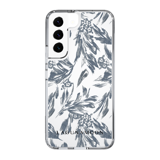 Slim Protection Case［ LAGUNAMOON - BotanicalJacquard - Clear×Black ］