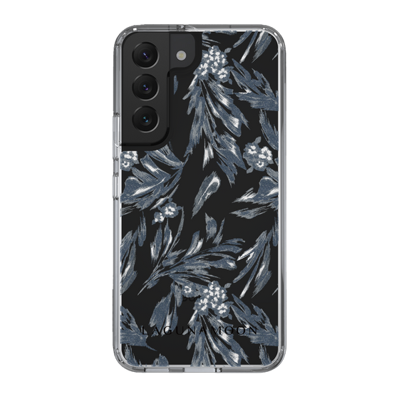 Slim Protection Case［ LAGUNAMOON - BotanicalJacquard - Clear×Black ］