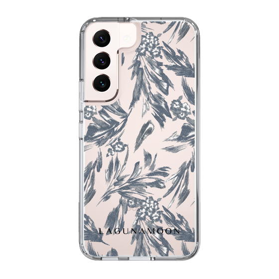 Slim Protection Case［ LAGUNAMOON - BotanicalJacquard - Clear×Black ］