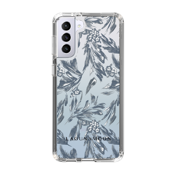 Slim Protection Case［ LAGUNAMOON - BotanicalJacquard - Clear×Black ］