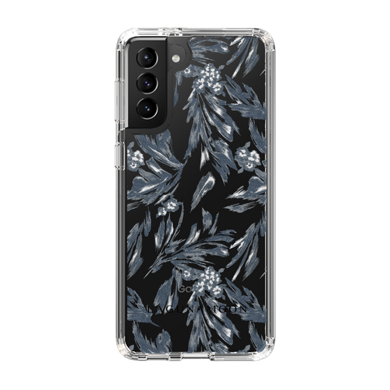 Slim Protection Case［ LAGUNAMOON - BotanicalJacquard - Clear×Black ］