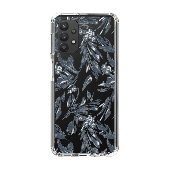 Slim Protection Case［ LAGUNAMOON - BotanicalJacquard - Clear×Black ］