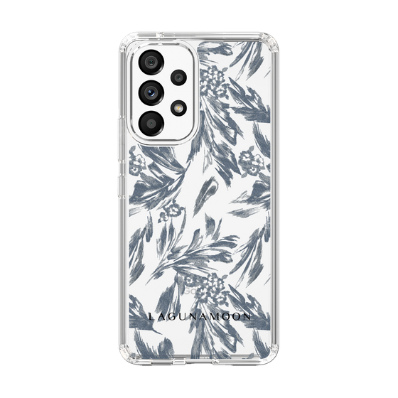 Slim Protection Case［ LAGUNAMOON - BotanicalJacquard - Clear×Black ］