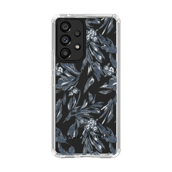 Slim Protection Case［ LAGUNAMOON - BotanicalJacquard - Clear×Black ］