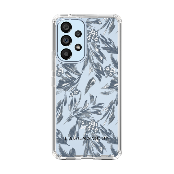 Slim Protection Case［ LAGUNAMOON - BotanicalJacquard - Clear×Black ］