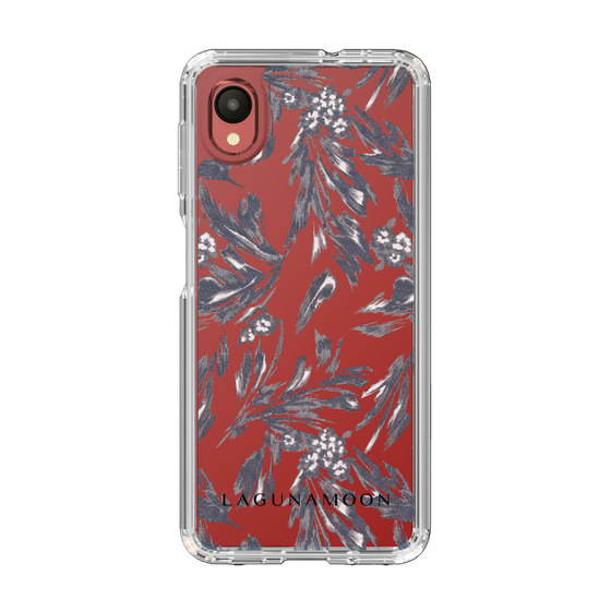 Slim Protection Case［ LAGUNAMOON - BotanicalJacquard - Clear×Black ］