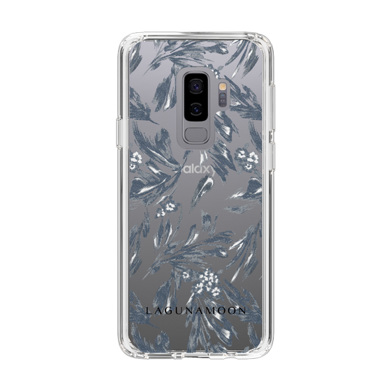 Slim Protection Case［ LAGUNAMOON - BotanicalJacquard - Clear×Black ］