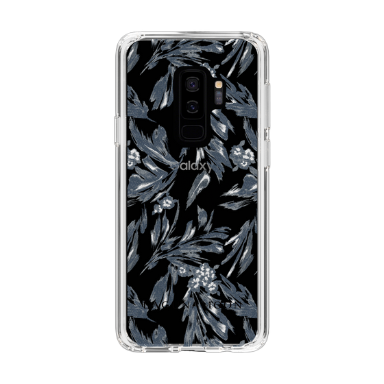 Slim Protection Case［ LAGUNAMOON - BotanicalJacquard - Clear×Black ］