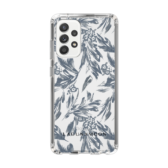 Slim Protection Case［ LAGUNAMOON - BotanicalJacquard - Clear×Black ］