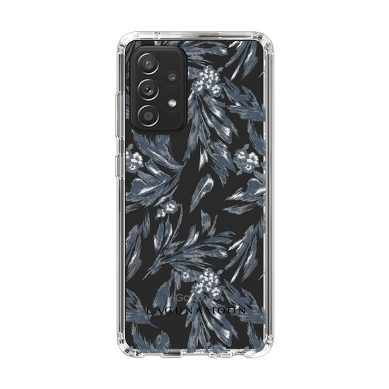 Slim Protection Case［ LAGUNAMOON - BotanicalJacquard - Clear×Black ］