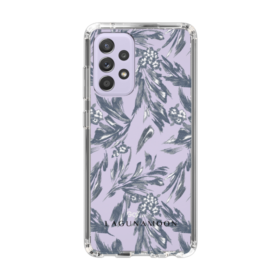 Slim Protection Case［ LAGUNAMOON - BotanicalJacquard - Clear×Black ］