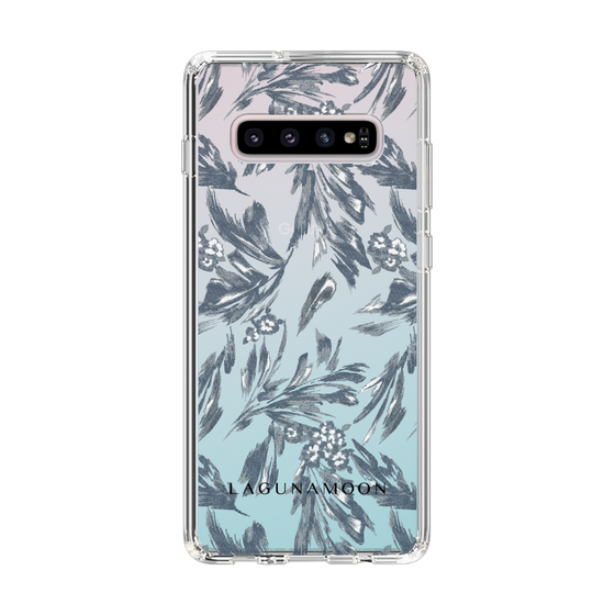 Slim Protection Case［ LAGUNAMOON - BotanicalJacquard - Clear×Black ］