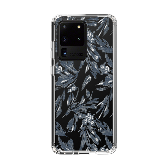 Slim Protection Case［ LAGUNAMOON - BotanicalJacquard - Clear×Black ］