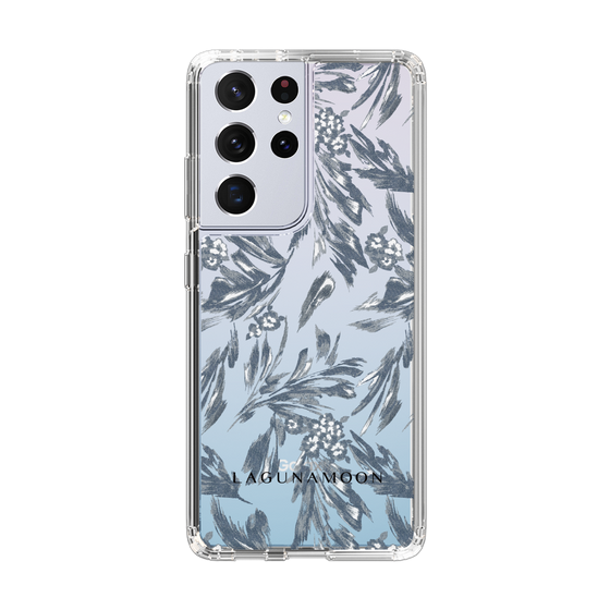 Slim Protection Case［ LAGUNAMOON - BotanicalJacquard - Clear×Black ］