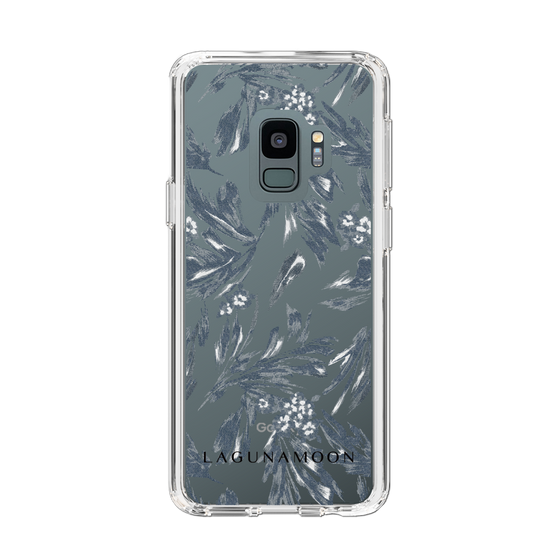 Slim Protection Case［ LAGUNAMOON - BotanicalJacquard - Clear×Black ］