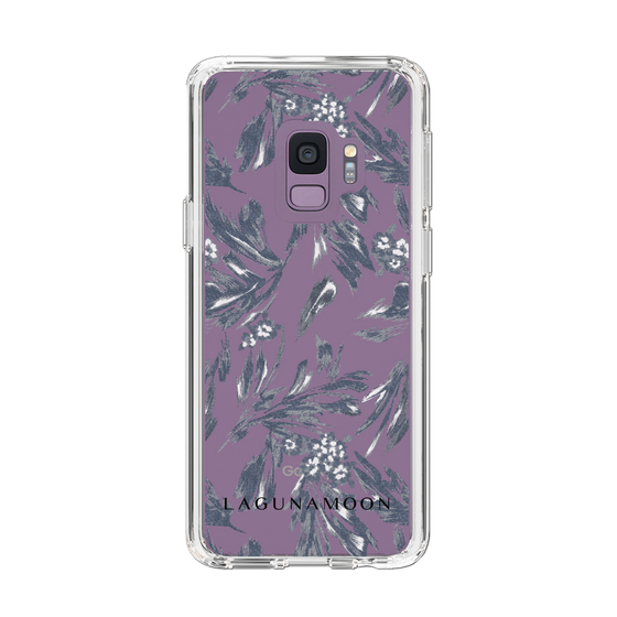 Slim Protection Case［ LAGUNAMOON - BotanicalJacquard - Clear×Black ］