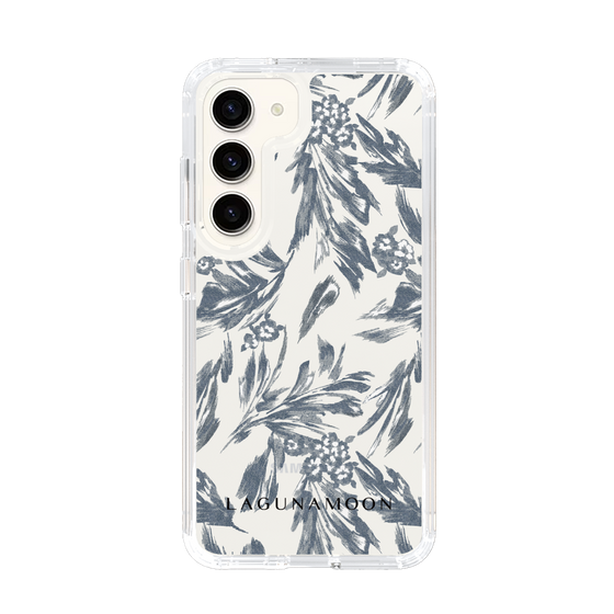 Slim Protection Case［ LAGUNAMOON - BotanicalJacquard - Clear×Black ］