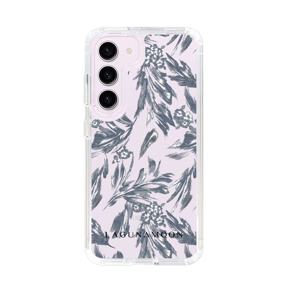 Slim Protection Case［ LAGUNAMOON - BotanicalJacquard - Clear×Black ］