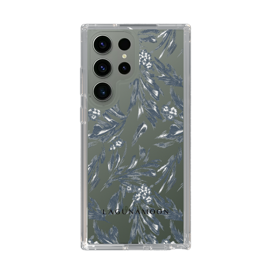 Slim Protection Case［ LAGUNAMOON - BotanicalJacquard - Clear×Black ］