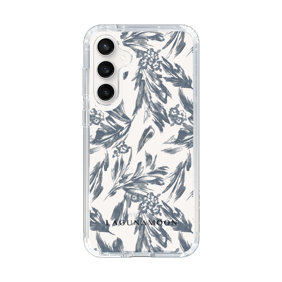 Slim Protection Case［ LAGUNAMOON - BotanicalJacquard - Clear×Black ］
