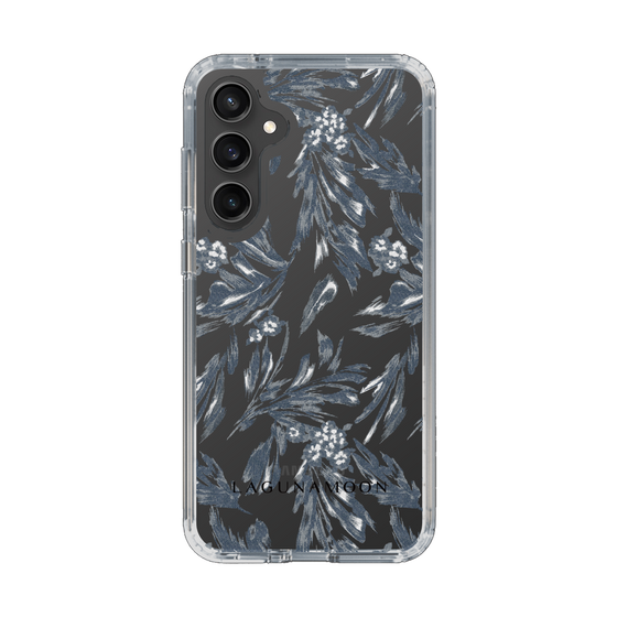 Slim Protection Case［ LAGUNAMOON - BotanicalJacquard - Clear×Black ］