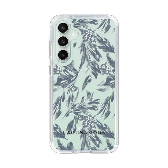 Slim Protection Case［ LAGUNAMOON - BotanicalJacquard - Clear×Black ］