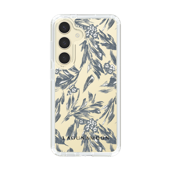 Slim Protection Case［ LAGUNAMOON - BotanicalJacquard - Clear×Black ］